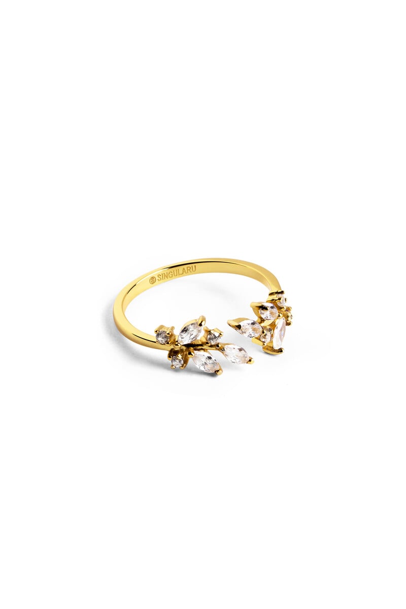 Cortefiel Anillo Buganvilla White Oro