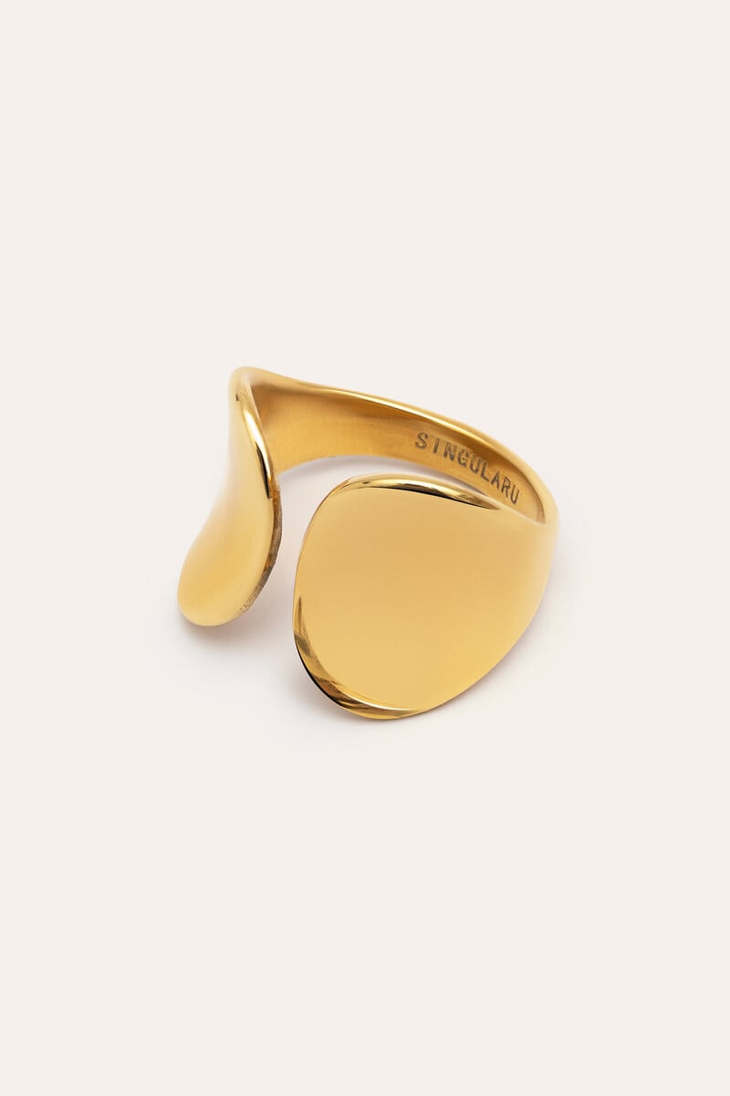 Cortefiel Anillo Honey Acero Baño Oro