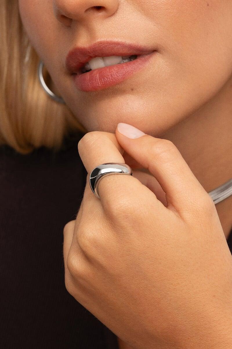 Cortefiel Anillo Tina Acero 12