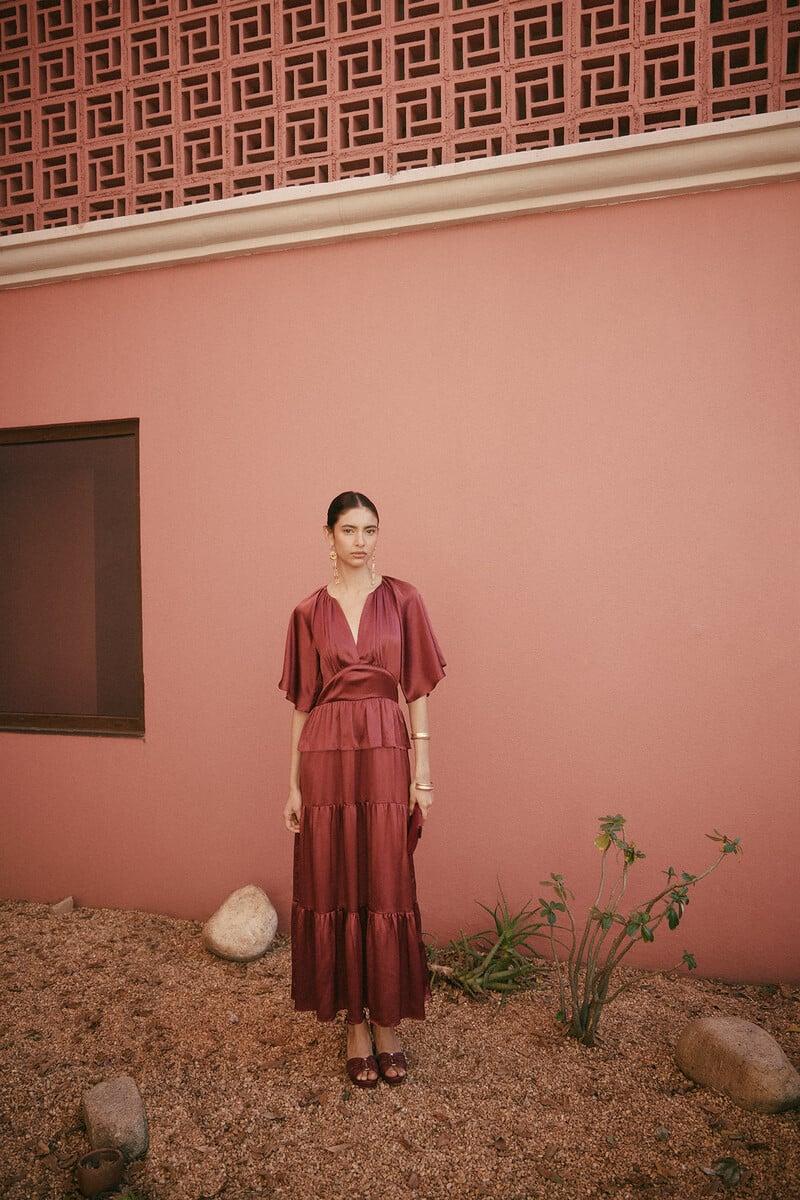 Cortefiel Ariadna. Vestido Fluido Paneles