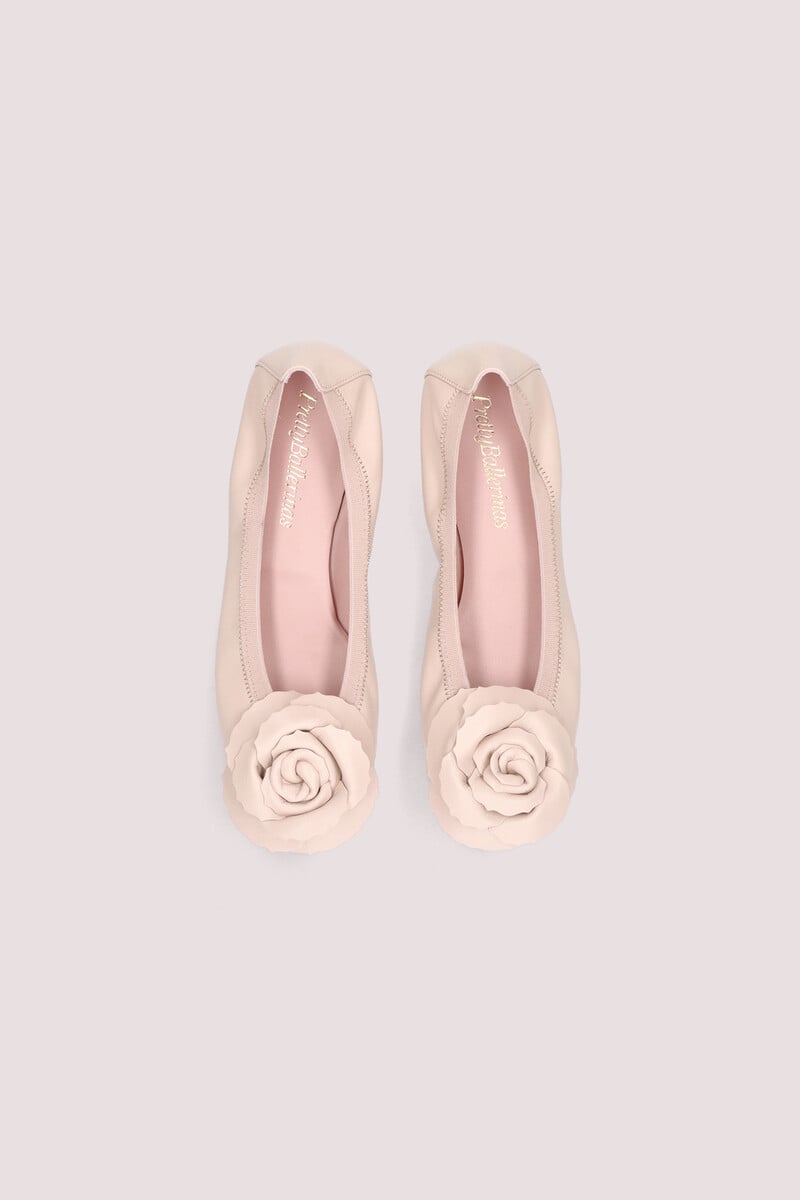 Cortefiel Bailarina Napa Adorno Flor