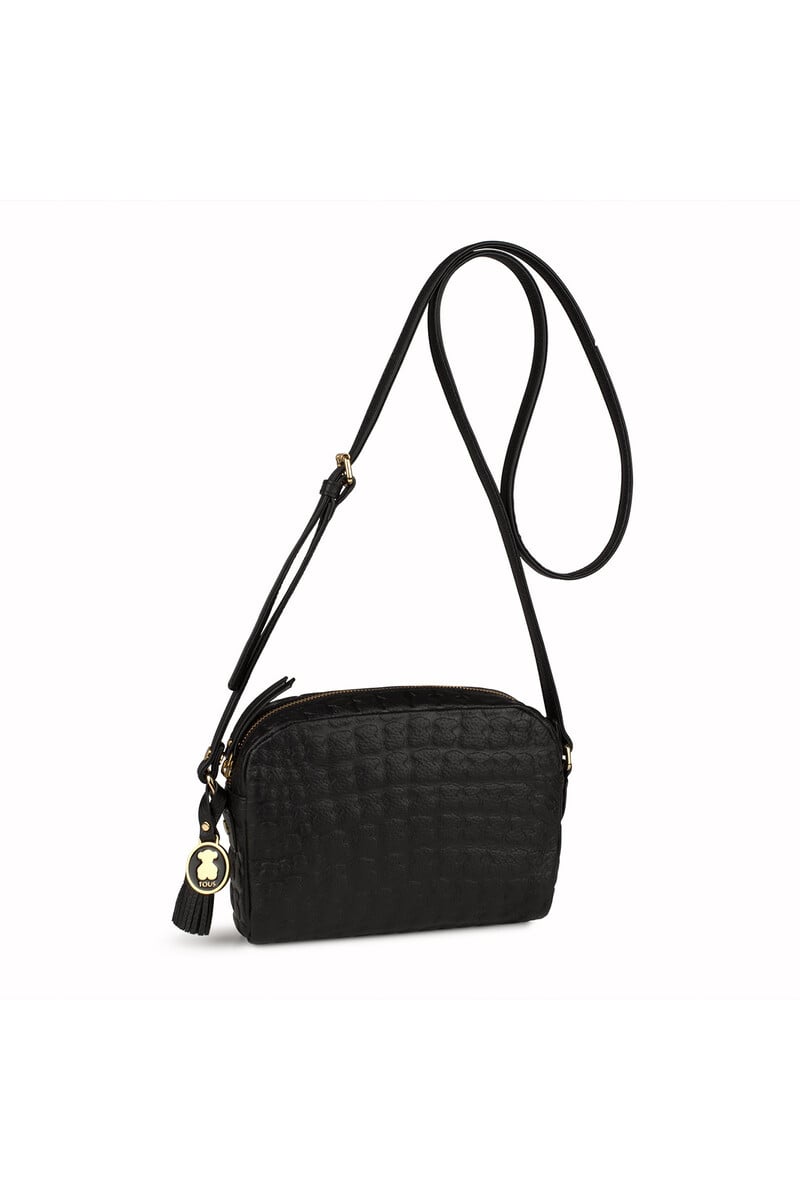 Cortefiel Bandolera De Piel Negra Sherton
