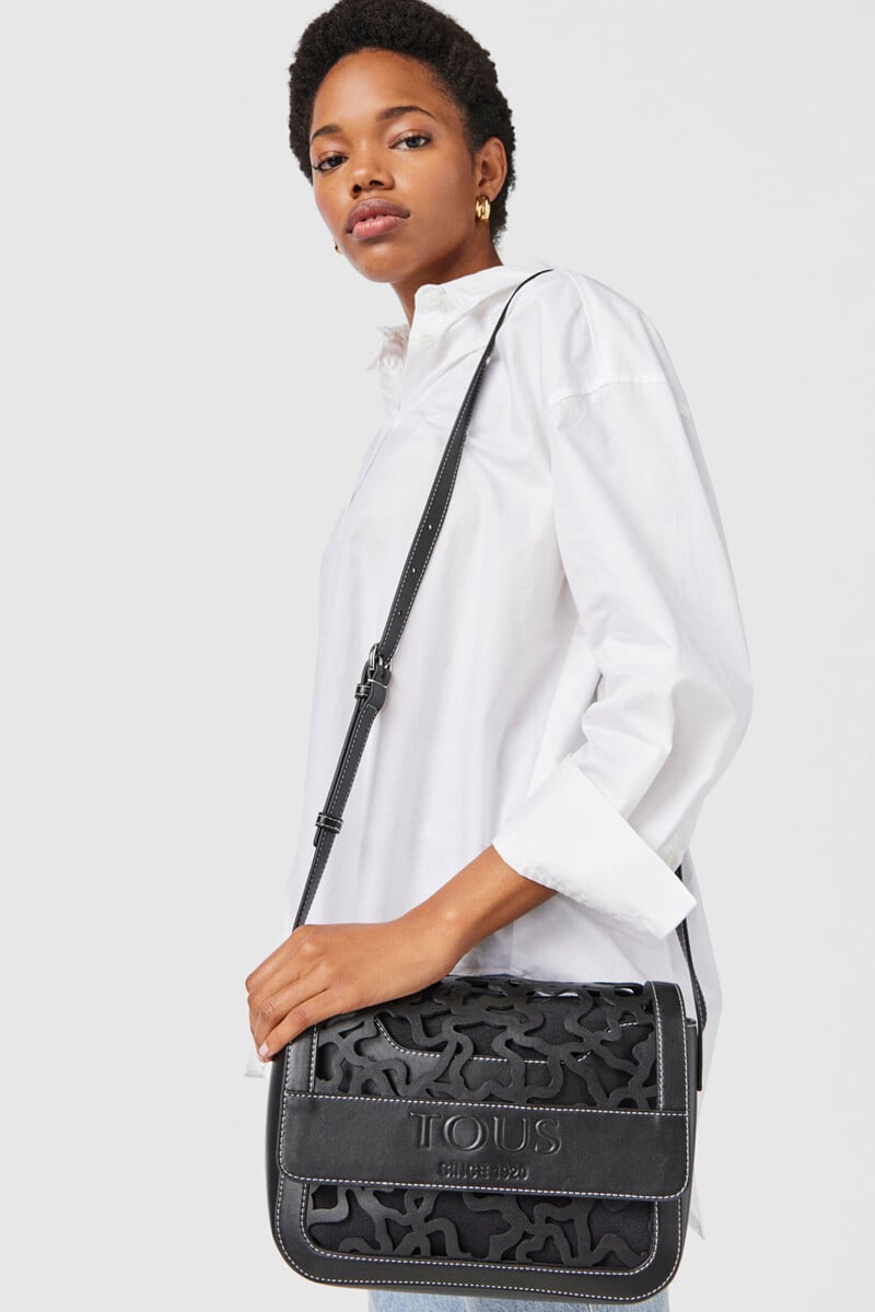Cortefiel Bandolera negra Amaya Kaos Shock