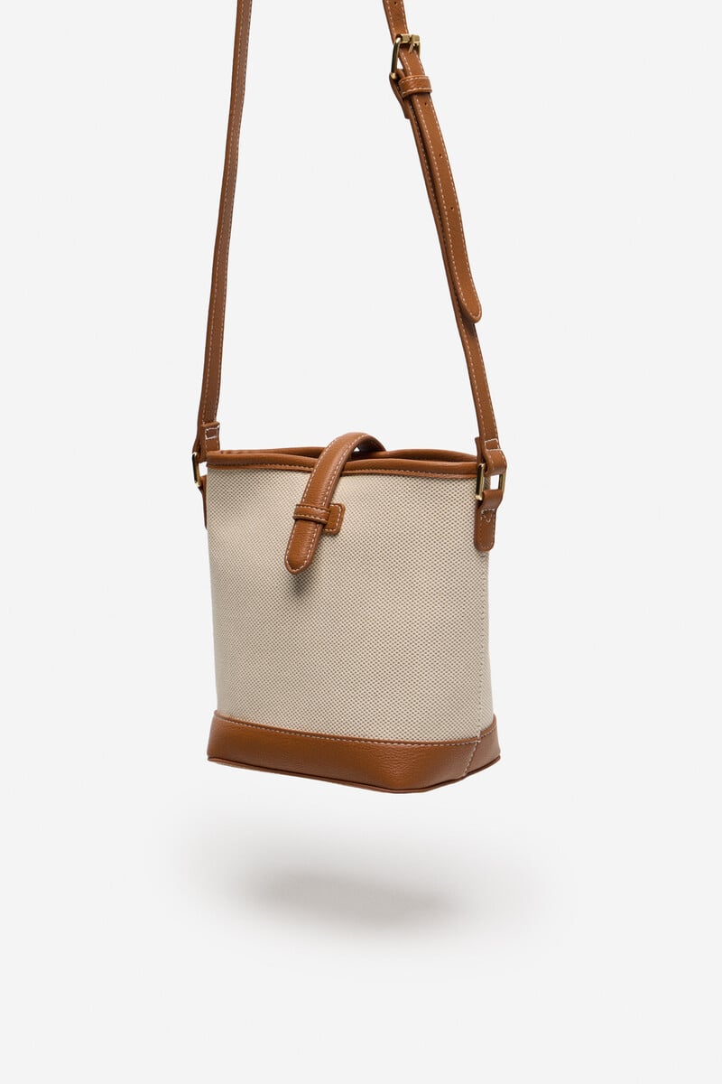 Cortefiel Bandolera Tipo Cubo Canvas