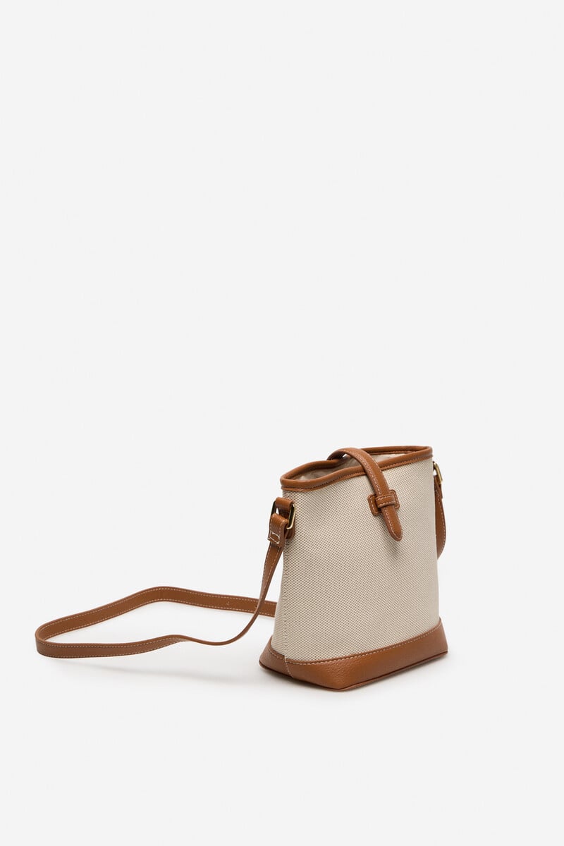 Cortefiel Bandolera Tipo Cubo Canvas