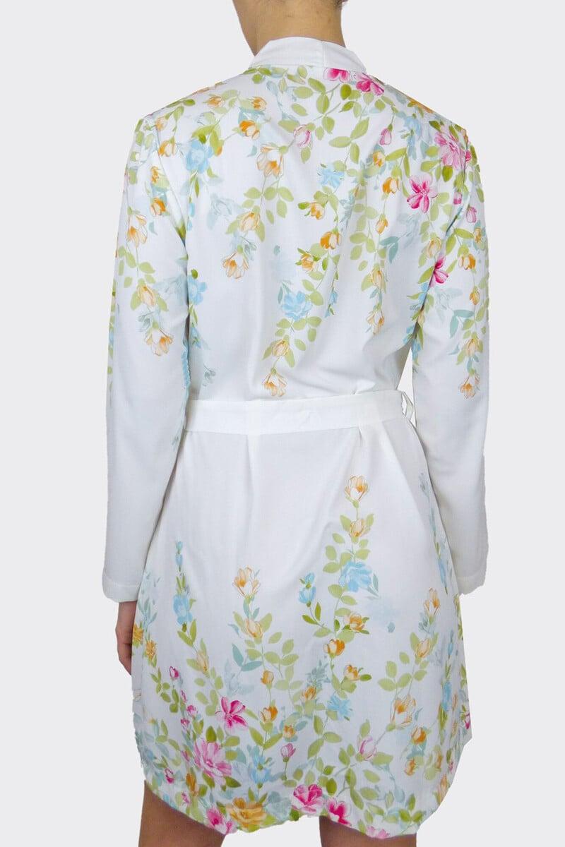 Cortefiel Bata De Mujer De Raso Con Estampado