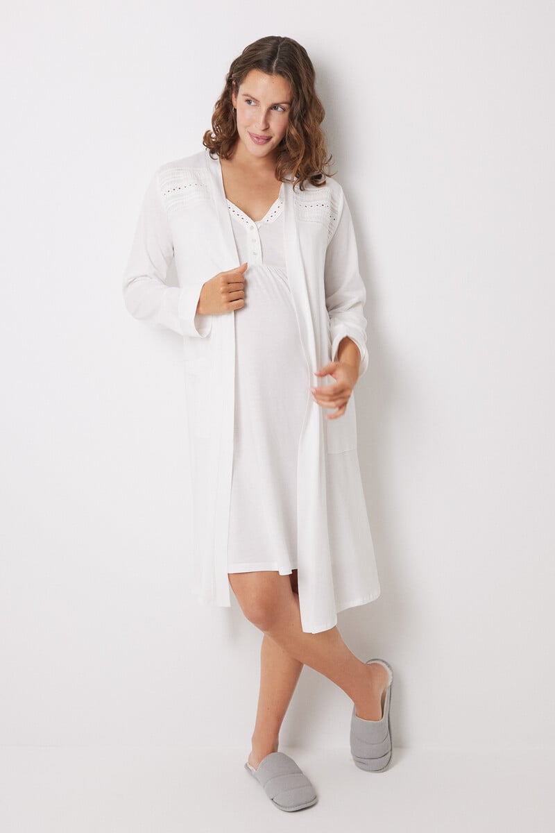 Cortefiel Bata "maternity" midi marfil
