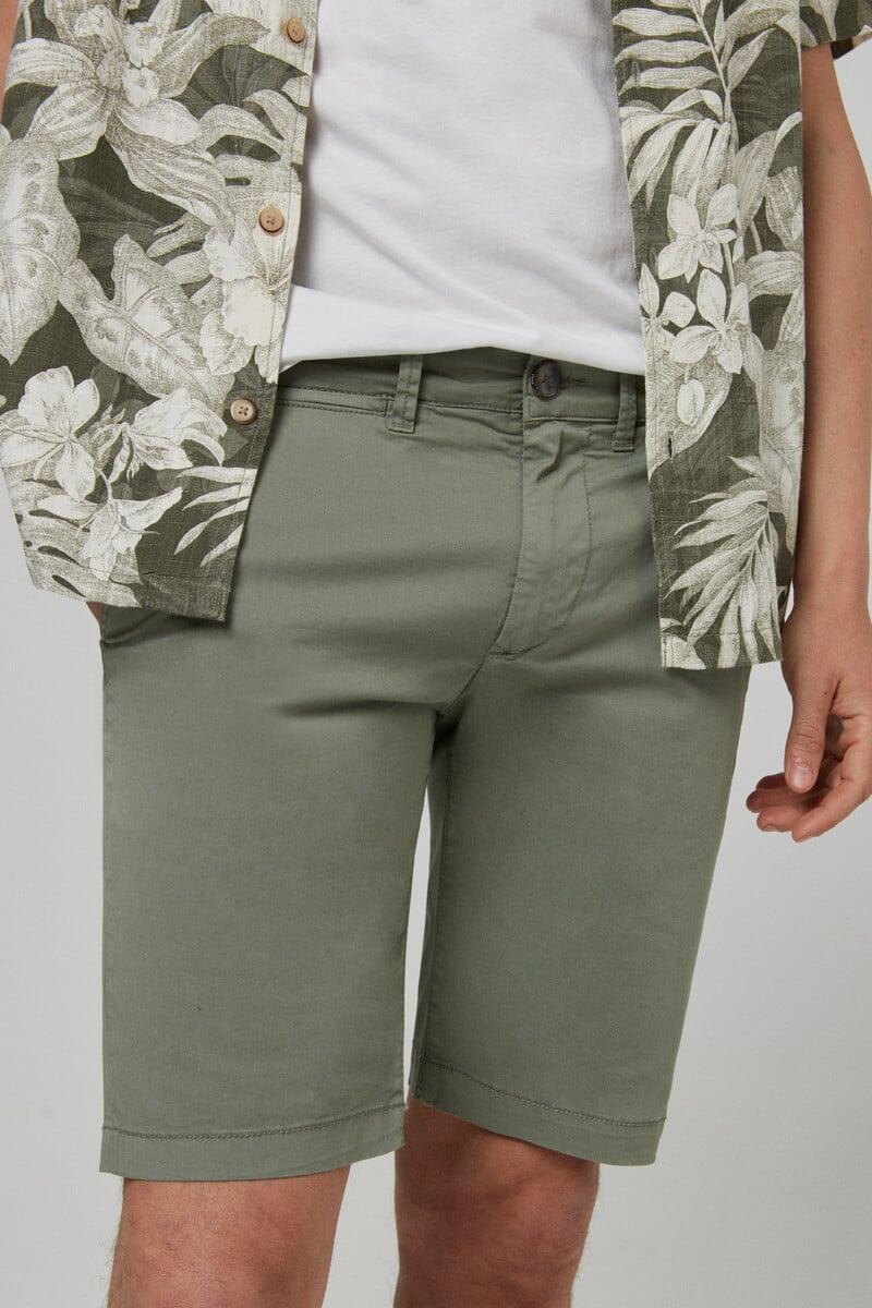 Cortefiel Bermuda Chino Con Fit Regular