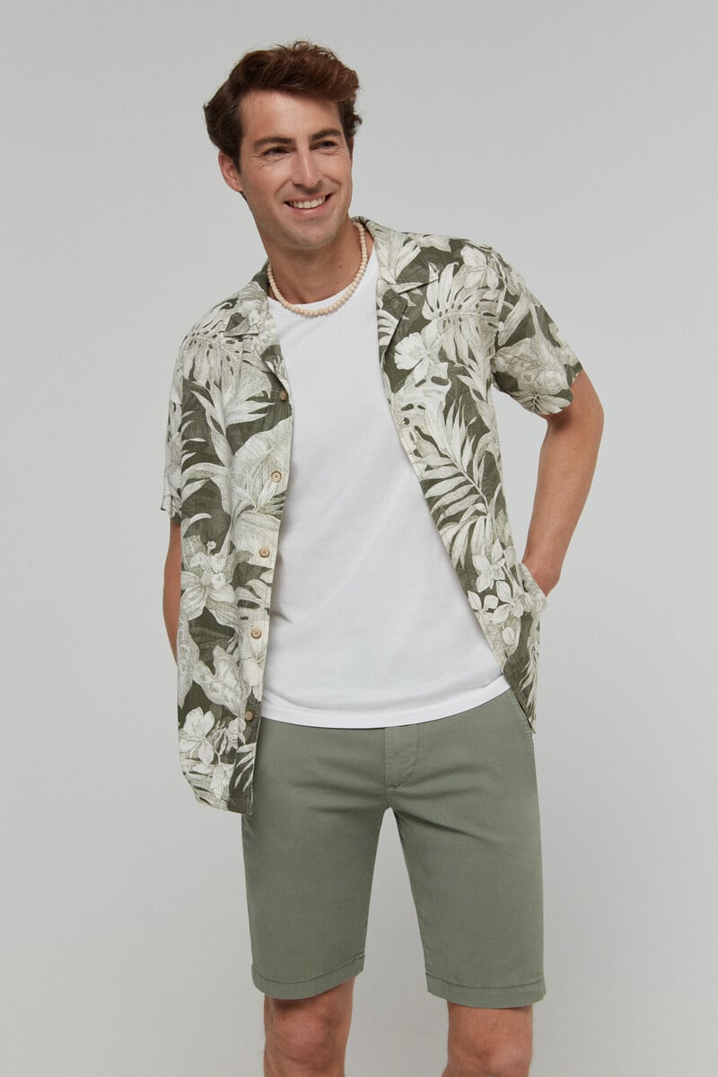 Cortefiel Bermuda Chino Con Fit Regular