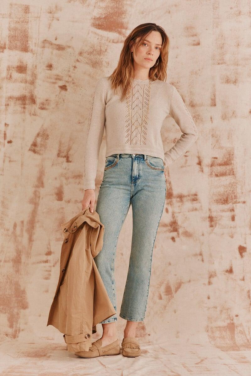 Cortefiel Bianca. Jeans Con Corte De Bota