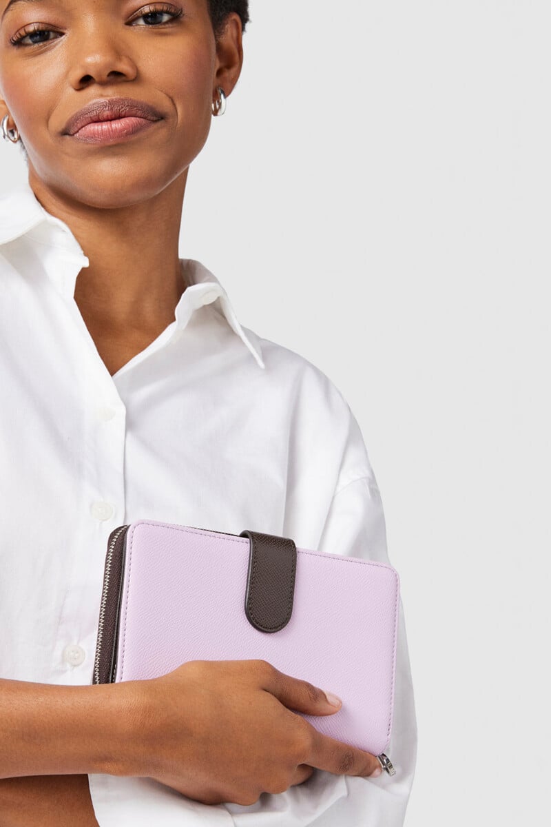 Cortefiel Billetera Malva New Dubai Saffiano
