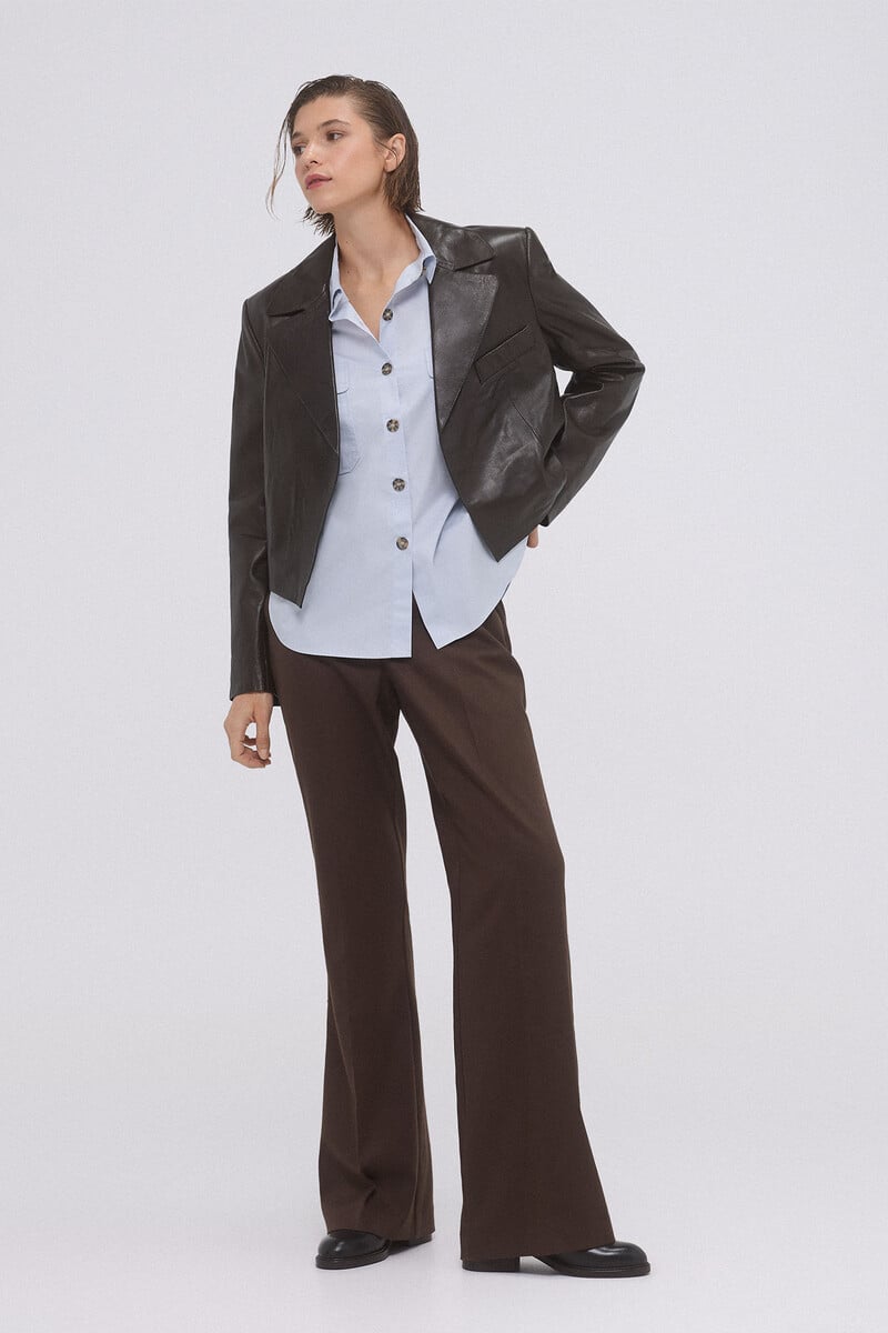 Cortefiel Blazer corta khaki