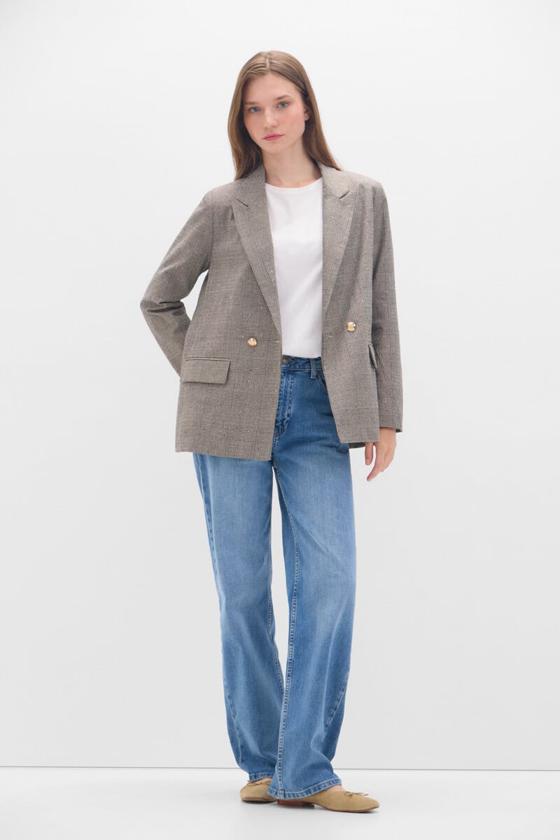 Cortefiel Blazer cuadros con brillo