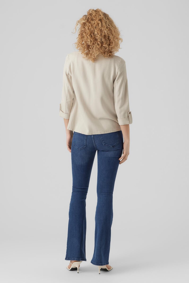 Cortefiel Blazer De Mujer Abierta Con Solapa