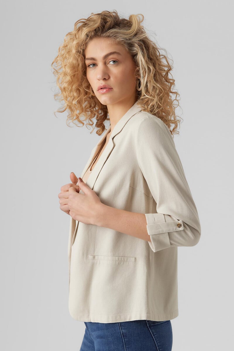 Cortefiel Blazer De Mujer Abierta Con Solapa