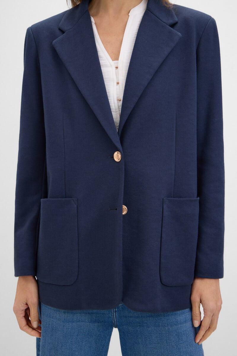 Cortefiel Blazer De Punto Piqué