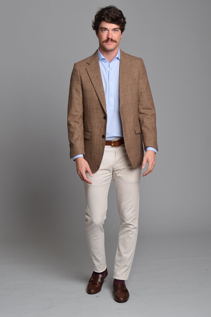 Cortefiel Blazer Lana Espiga Cuadros