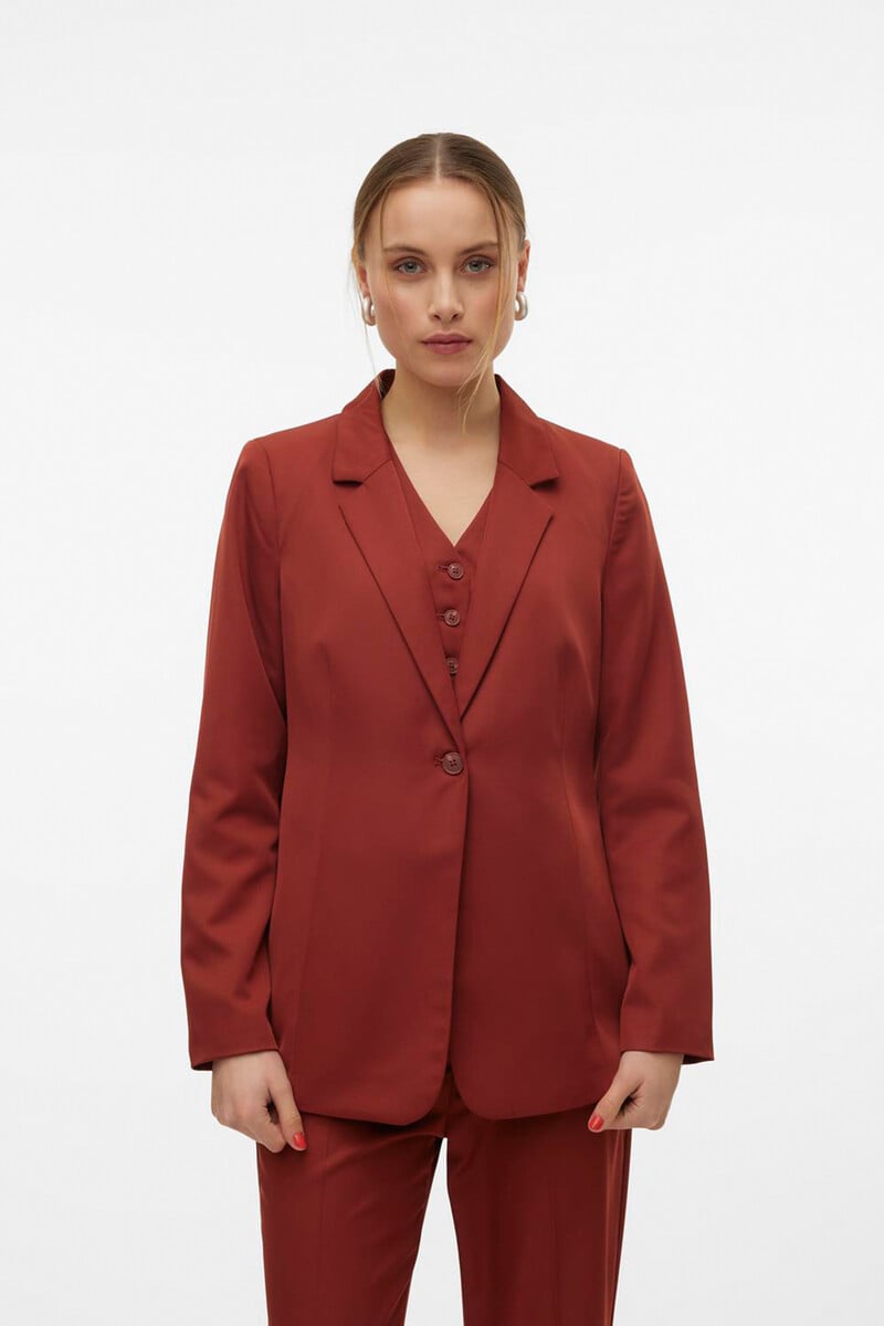 Cortefiel Blazer Larga Con Hombreras