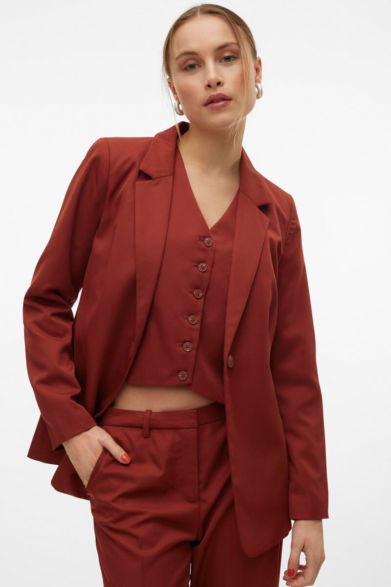 Cortefiel Blazer larga con hombreras