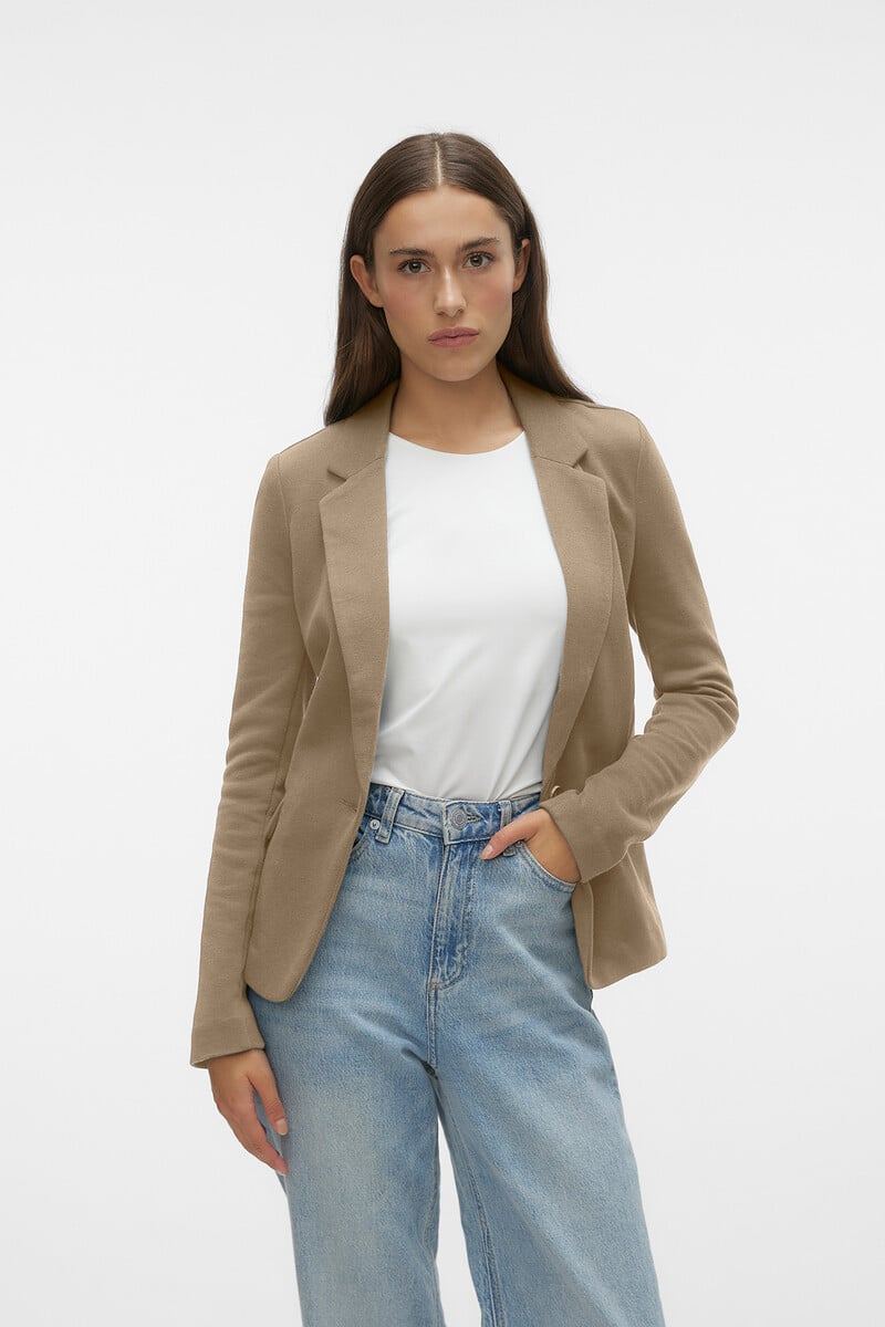 Cortefiel Blazer Manga Larga Con Bolsillos