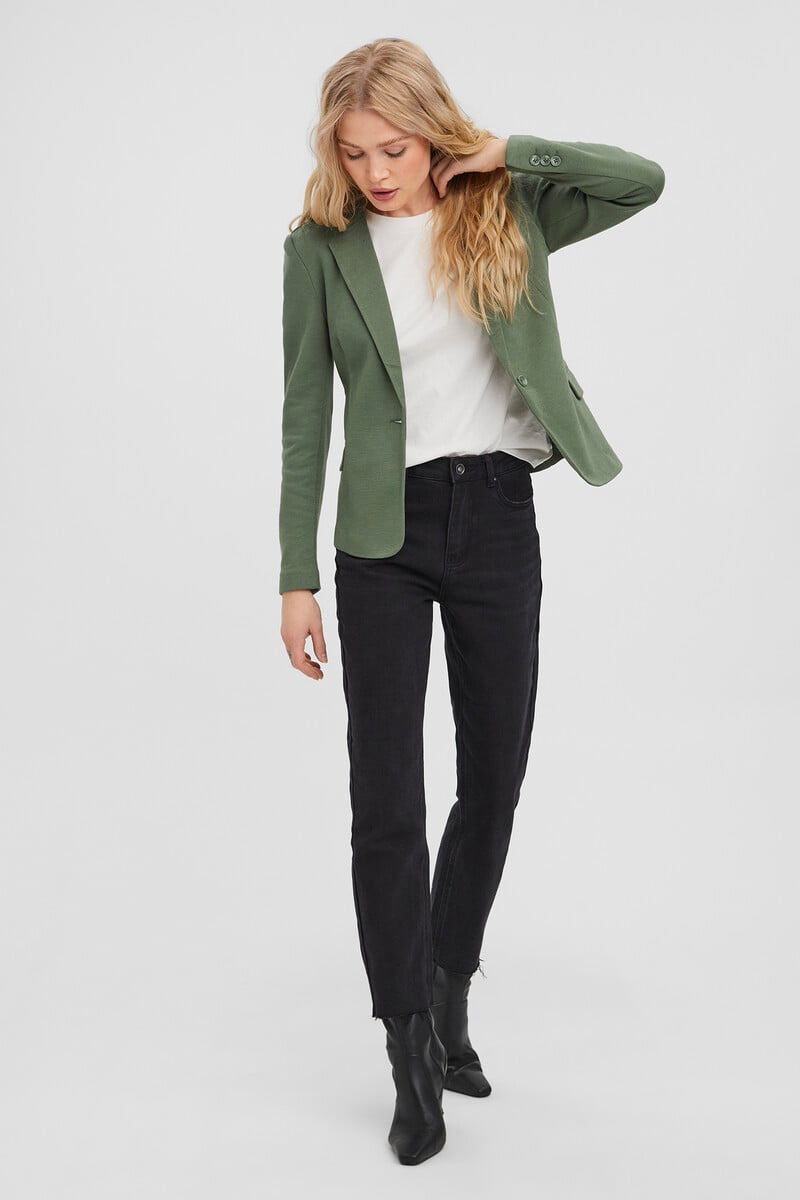 Cortefiel Blazer Manga Larga Con Bolsillos