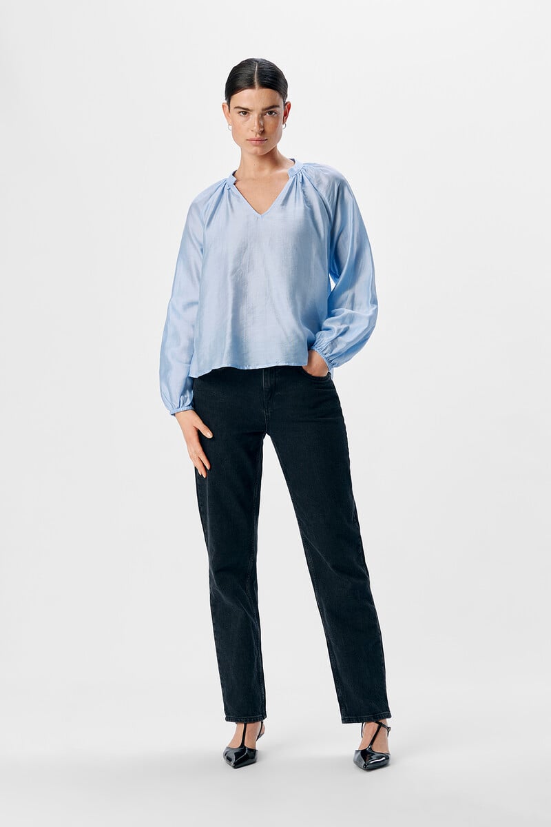 Cortefiel Blusa amplia cuello pico