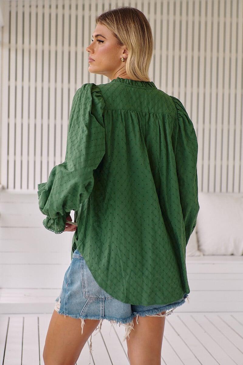 Cortefiel Blusa Bordada Con Escote En V