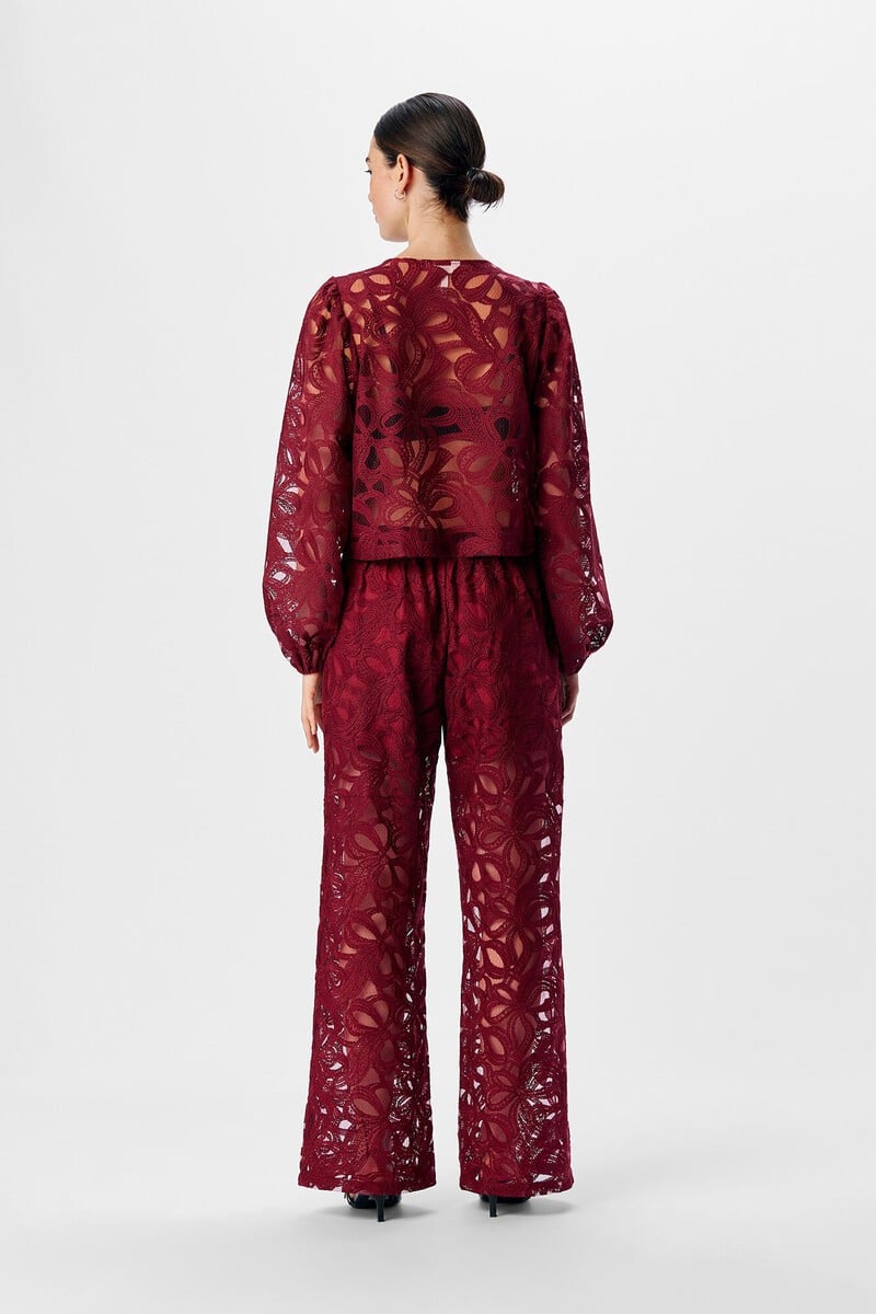 Cortefiel Blusa Bordada De Manga Larga