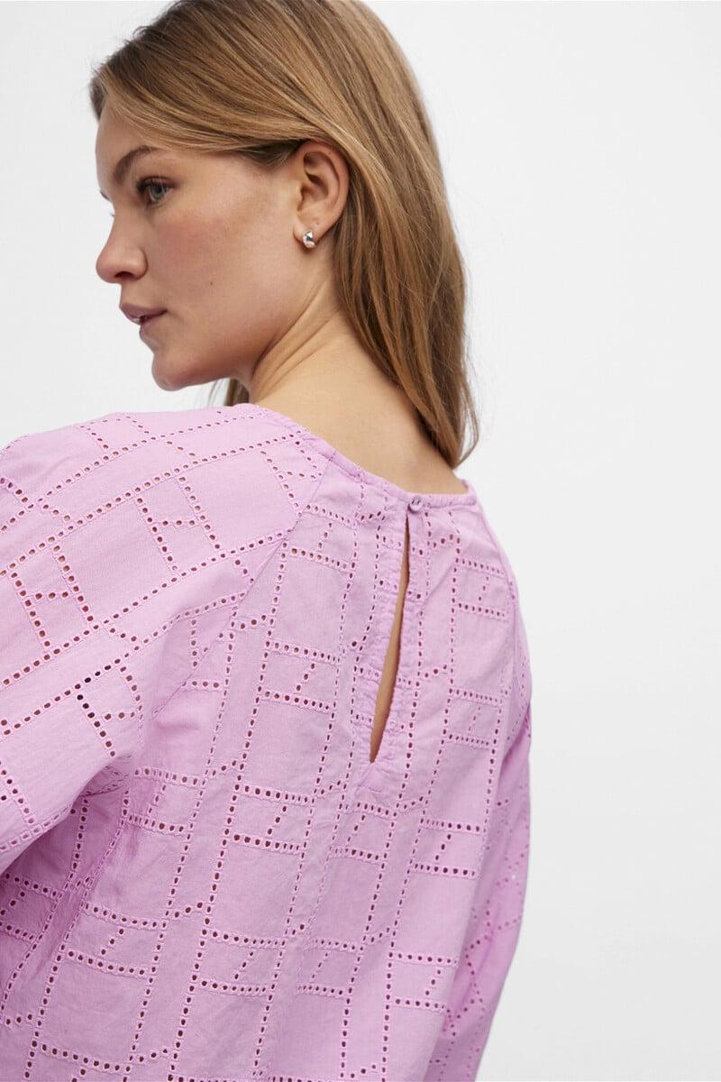 Cortefiel Blusa Bordado Perforado