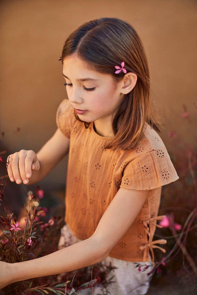 Cortefiel Blusa Bordado Suizo Niña