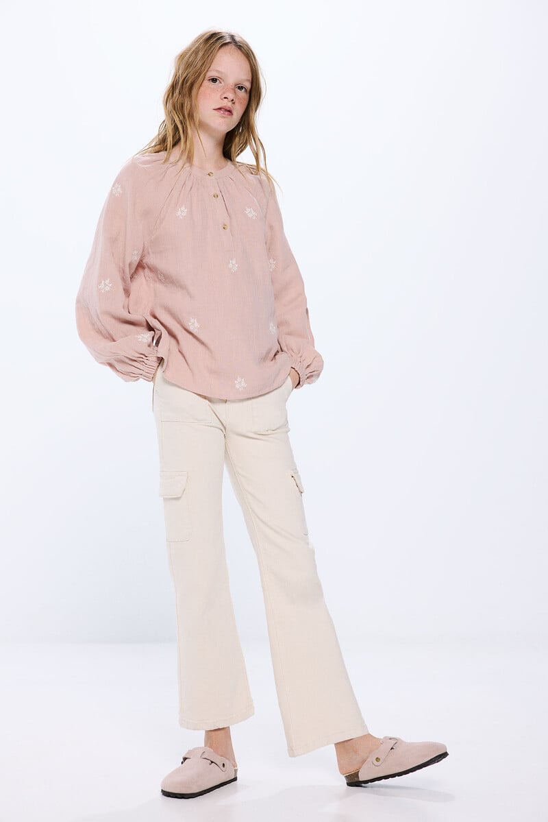 Cortefiel Blusa Bordados Niña