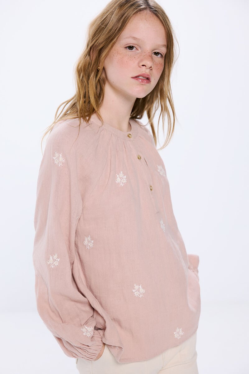 Cortefiel Blusa bordados niña