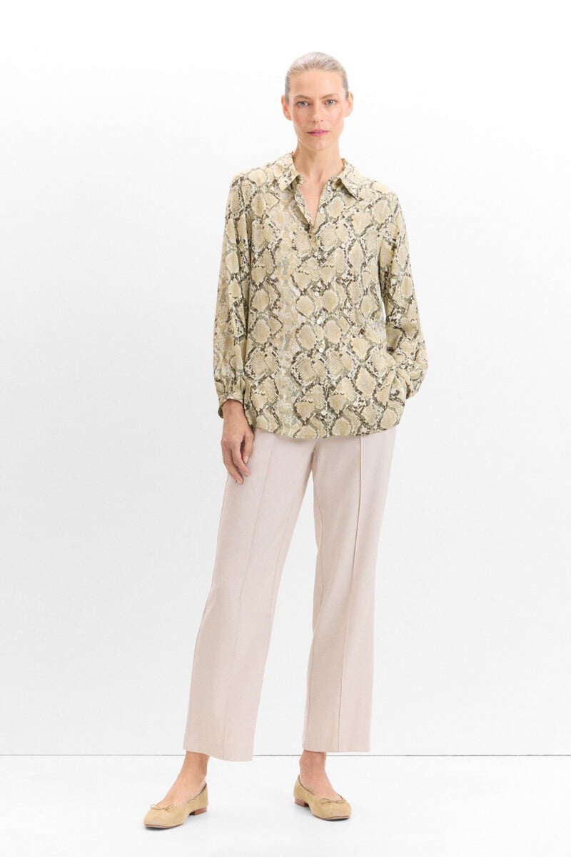 Cortefiel Blusa Camisera Serpiente