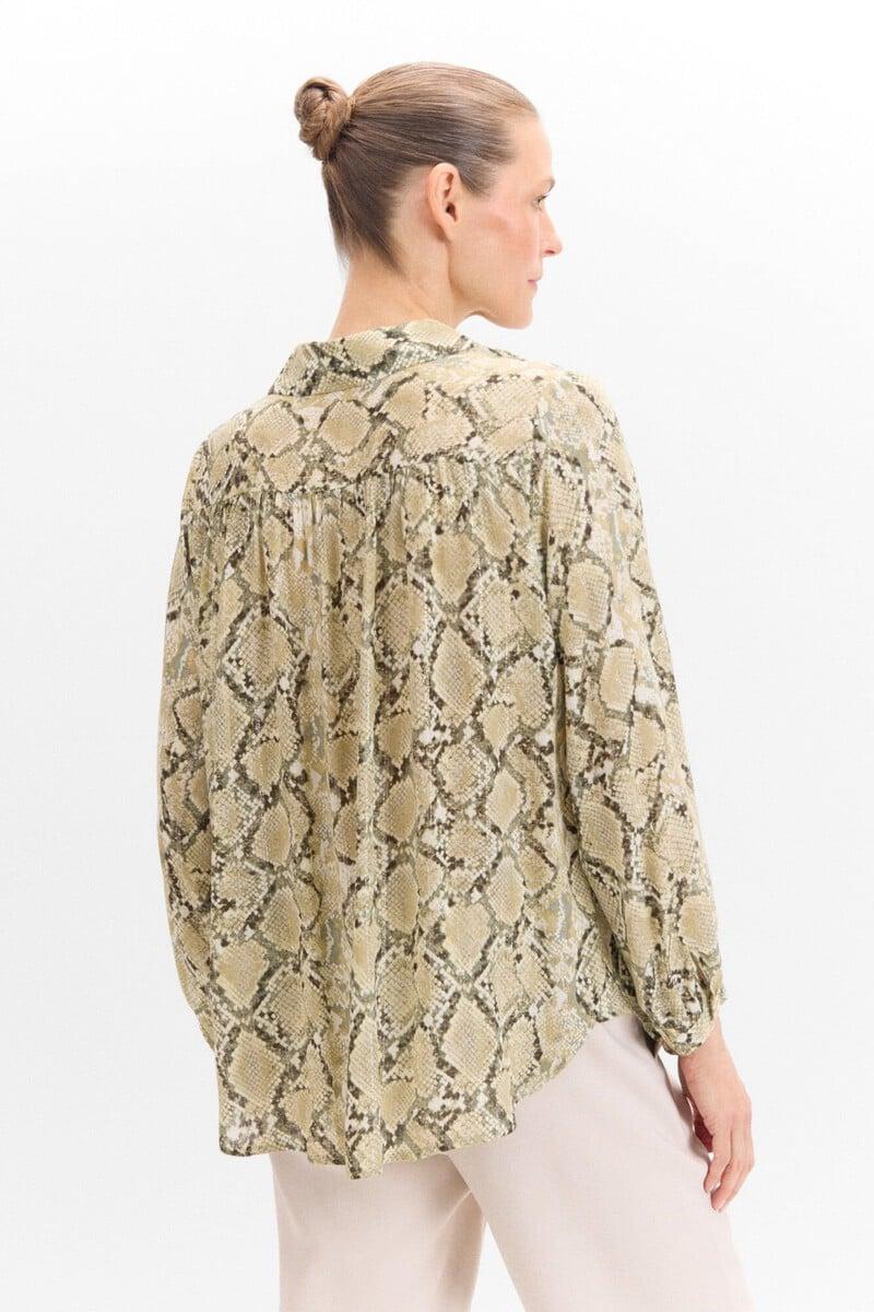 Cortefiel Blusa Camisera Serpiente