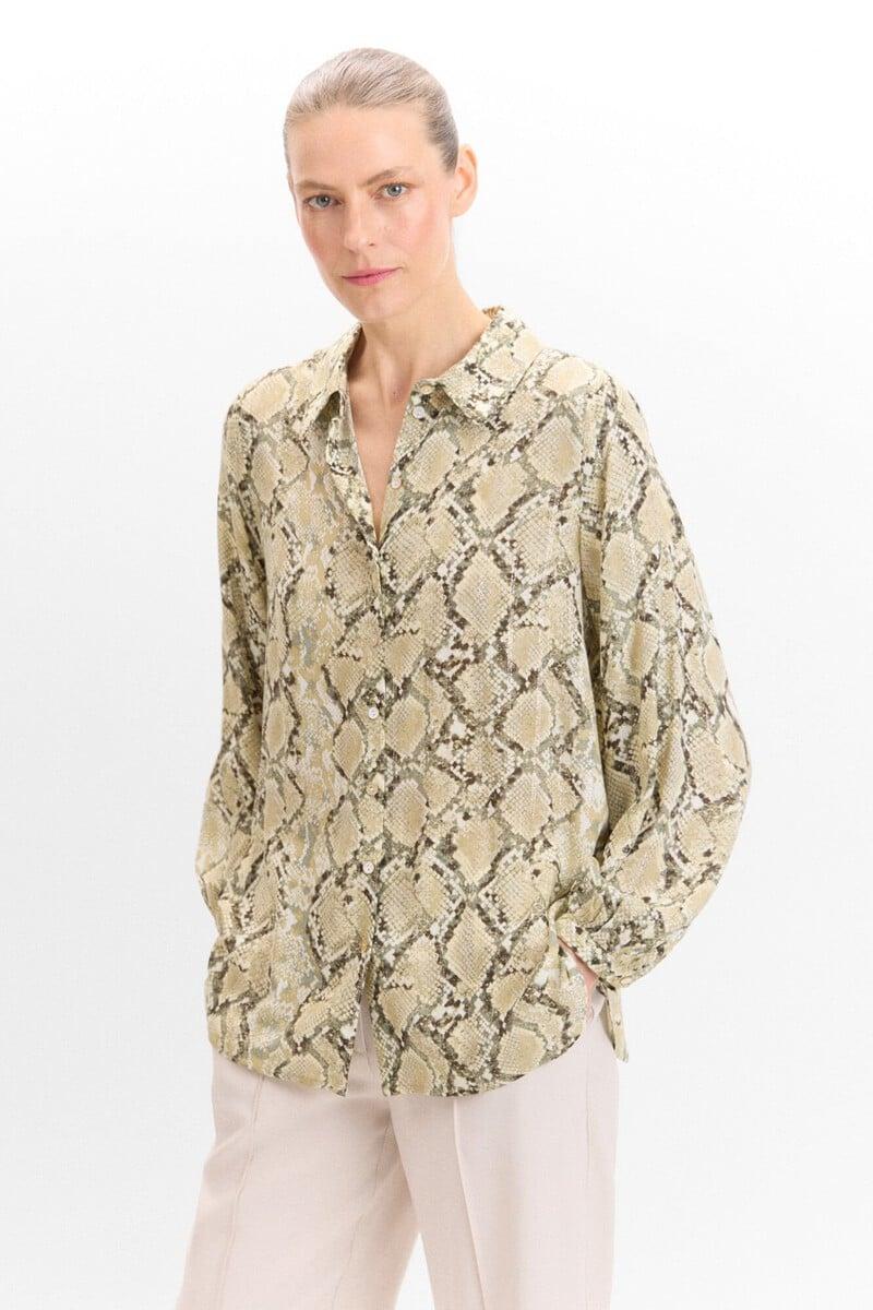 Cortefiel Blusa camisera serpiente