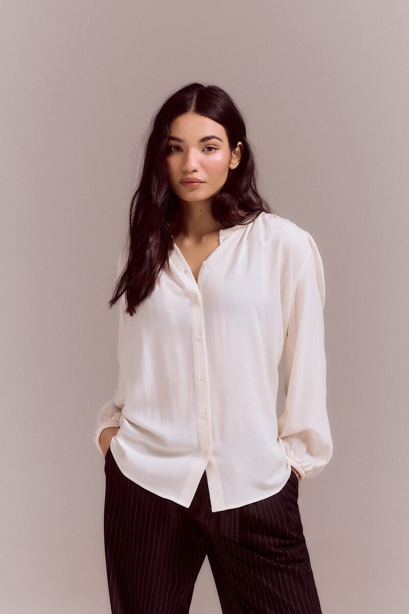 Cortefiel Blusa Canesú Acolchado