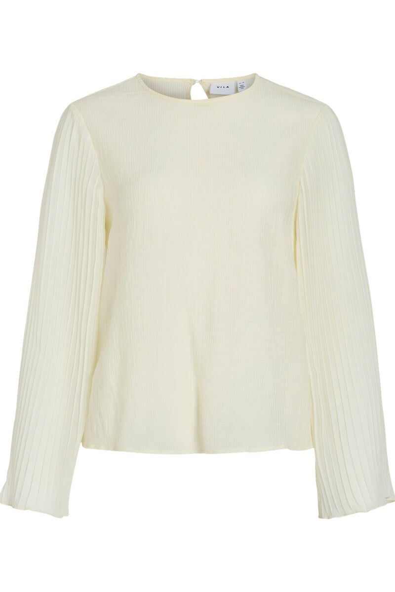Cortefiel Blusa Con Manga Larga Plisada