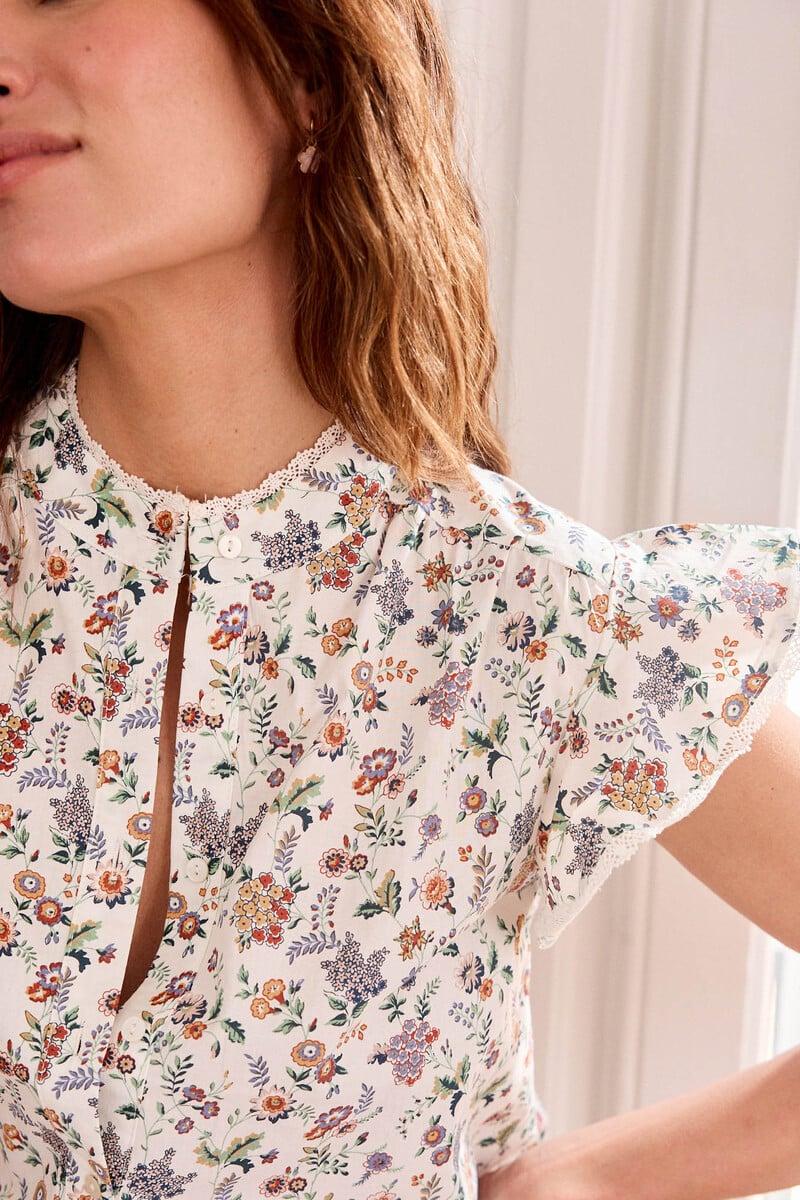 Cortefiel Blusa De Cuello Perkins Altia
