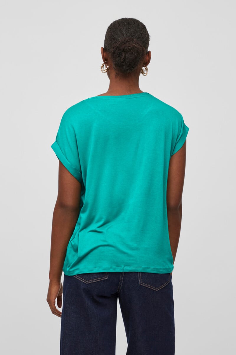 Cortefiel Blusa De Manga Corta Satinada