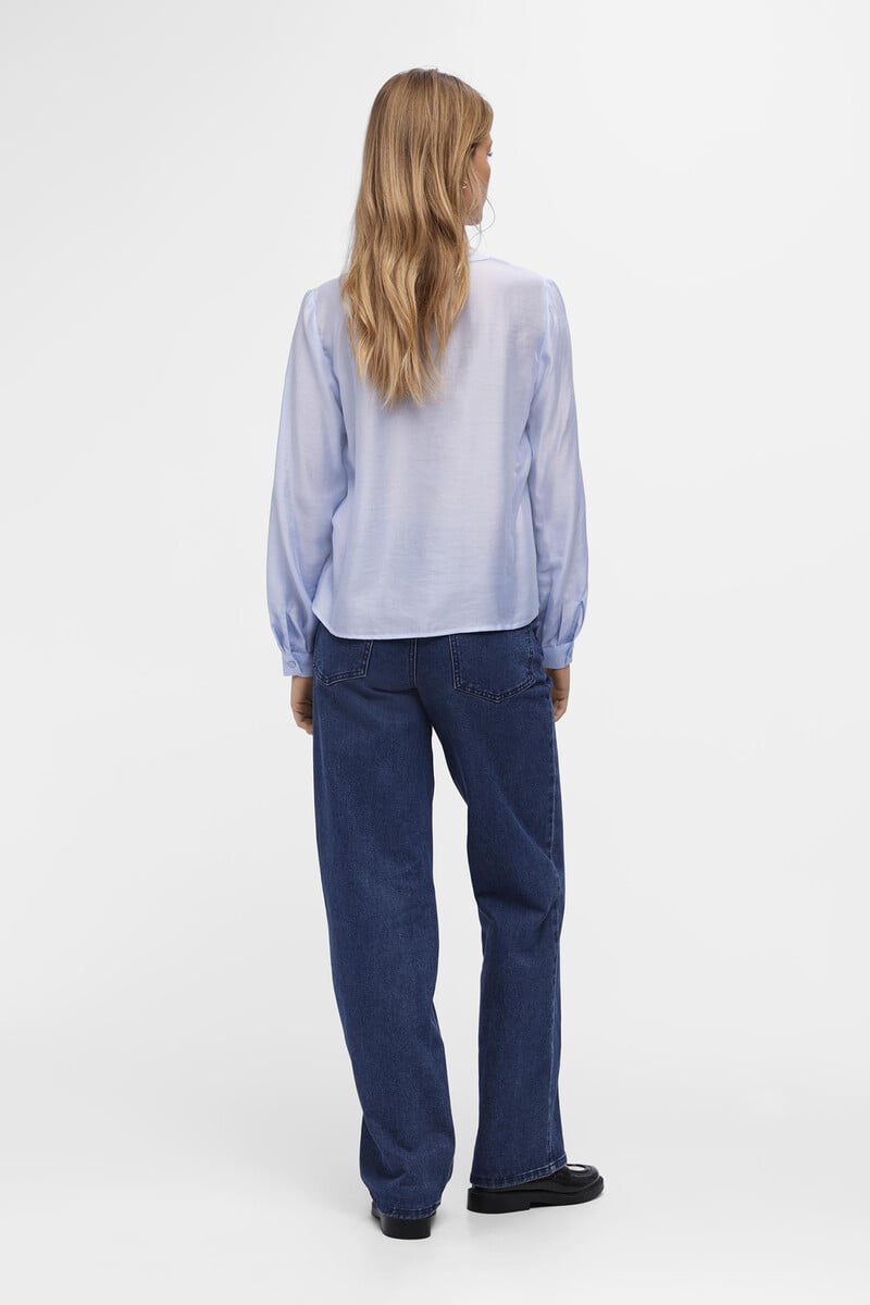 Cortefiel Blusa De Manga Larga Y Escote De Pico