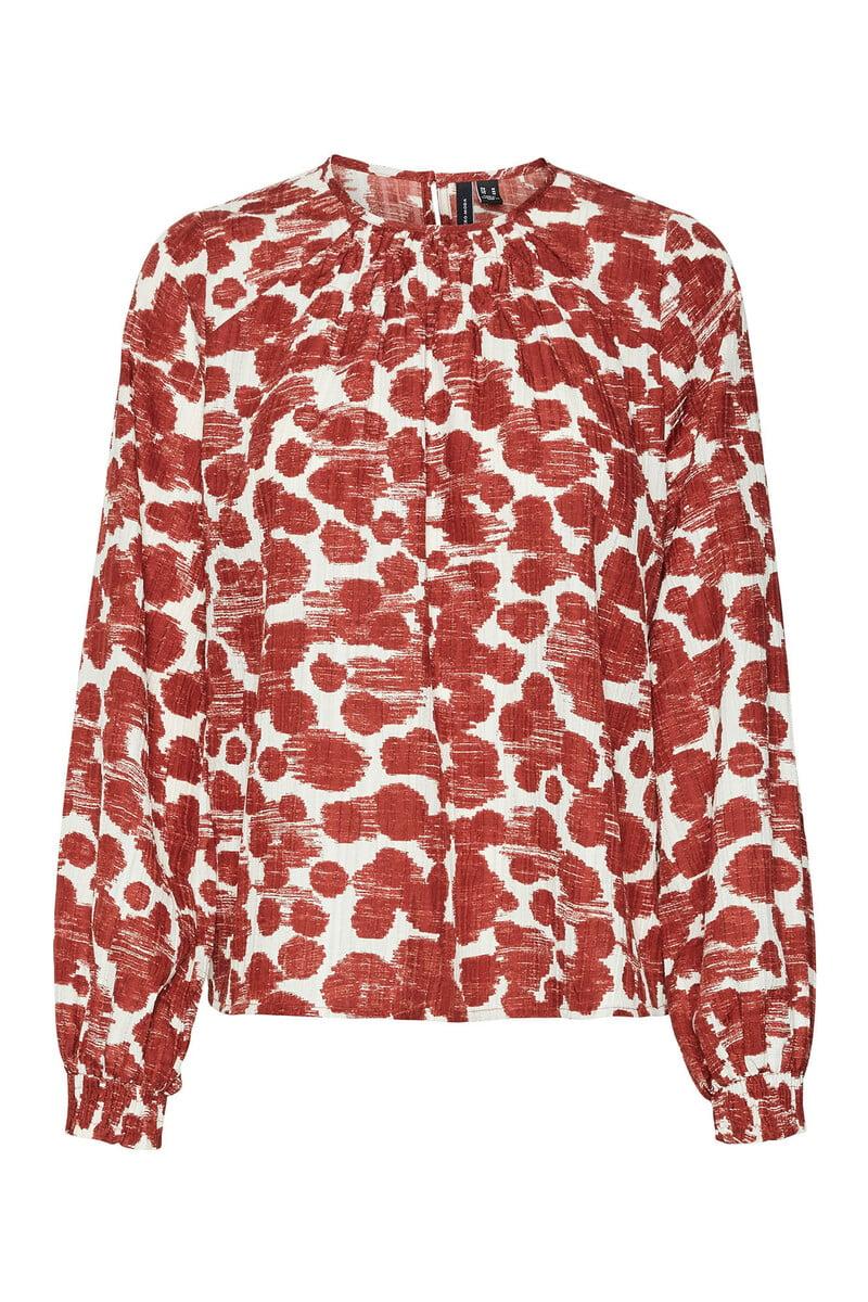 Cortefiel Blusa de manga larga y escote redondo