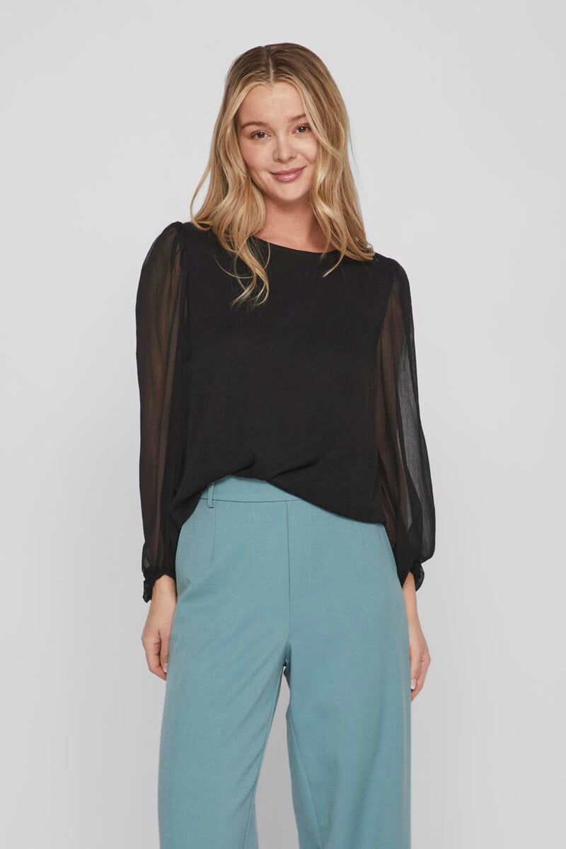 Cortefiel Blusa De Mujer Manga Gasa