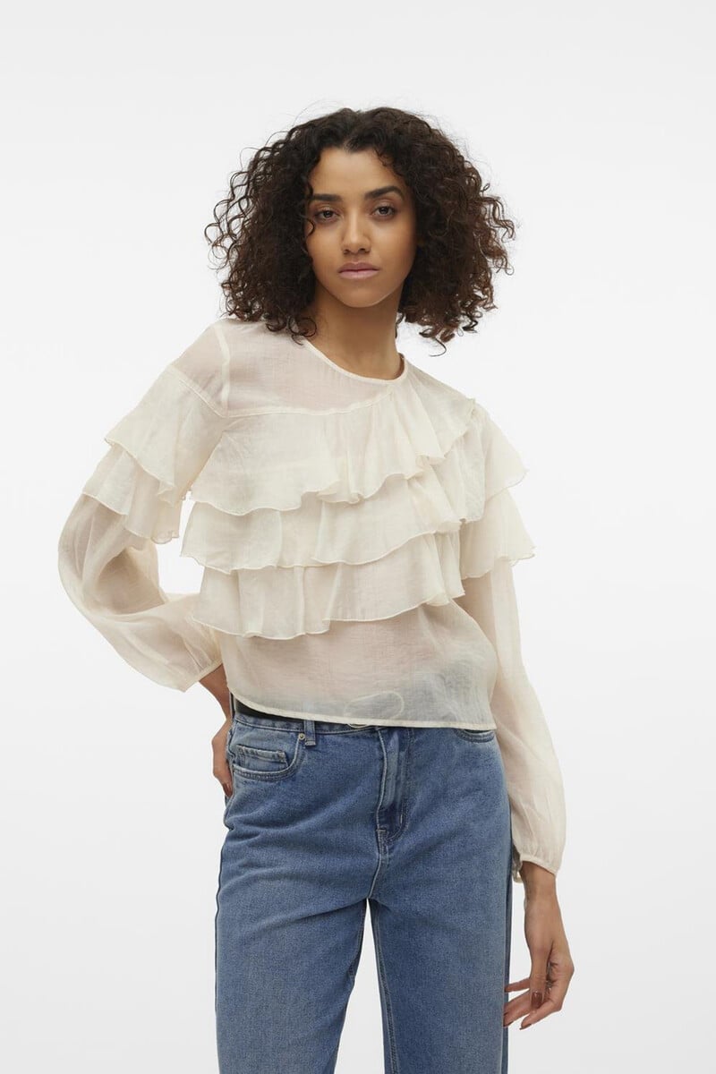 Cortefiel Blusa De Volantes