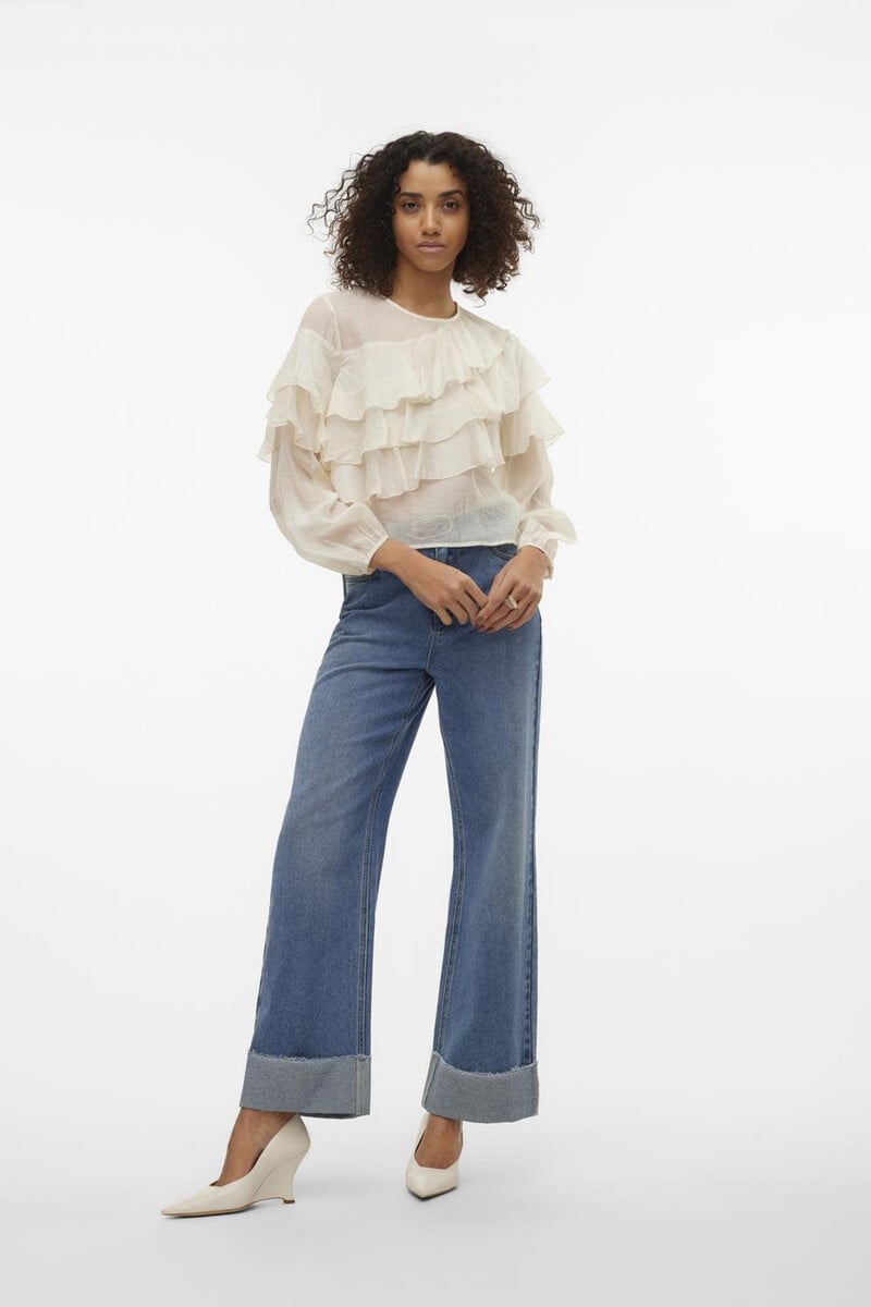 Cortefiel Blusa De Volantes