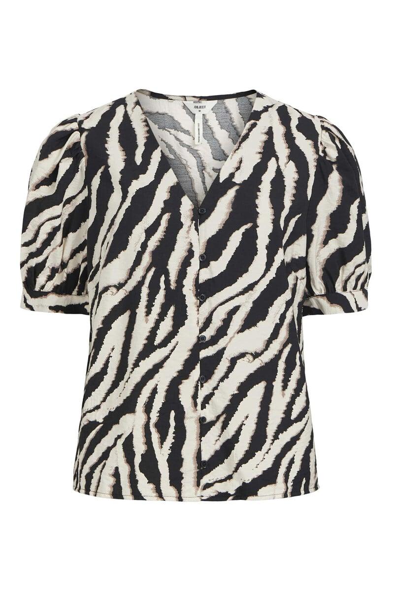 Cortefiel Blusa Ecovero Y Mangas Globo