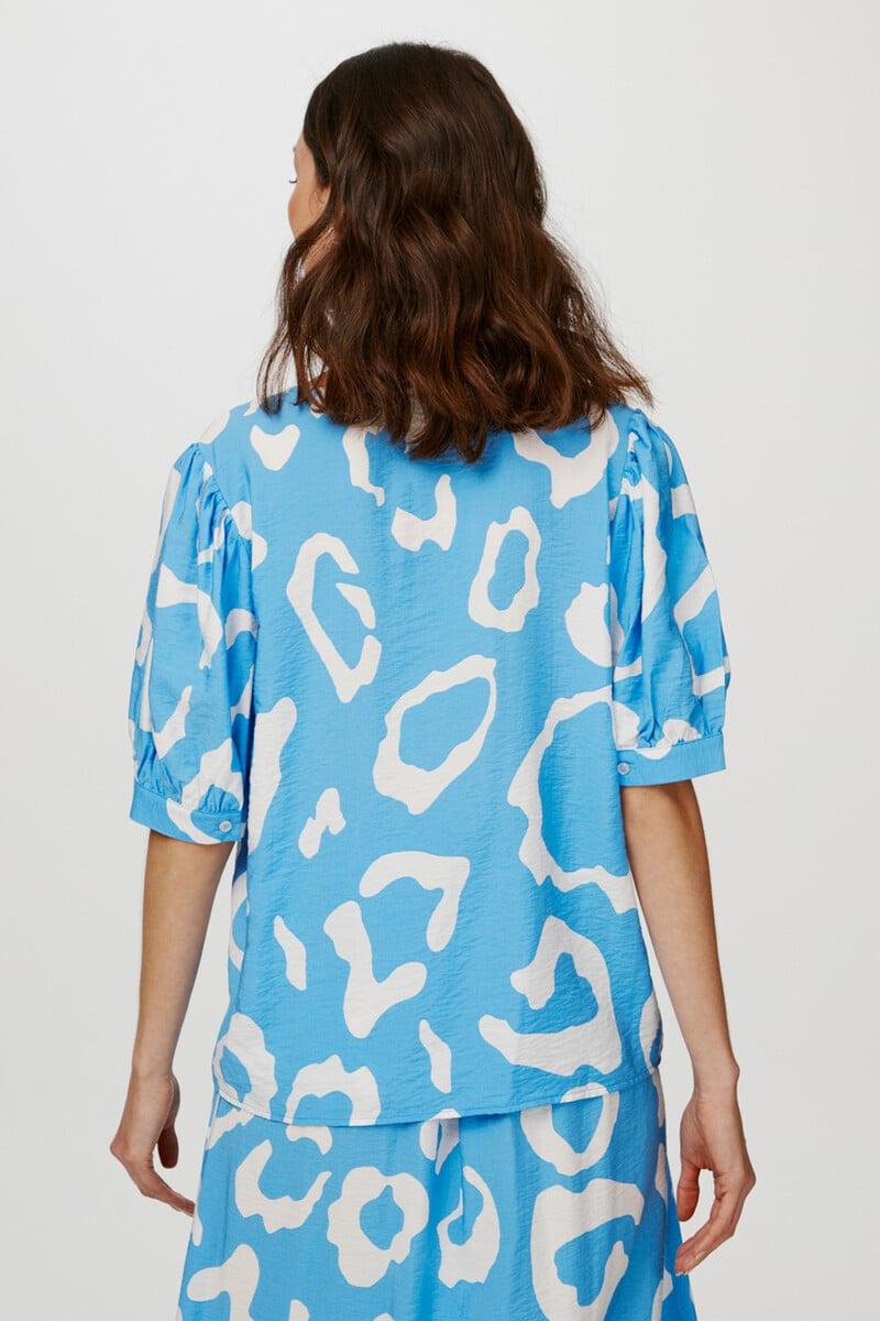 Cortefiel Blusa Ecovero Y Mangas Globo