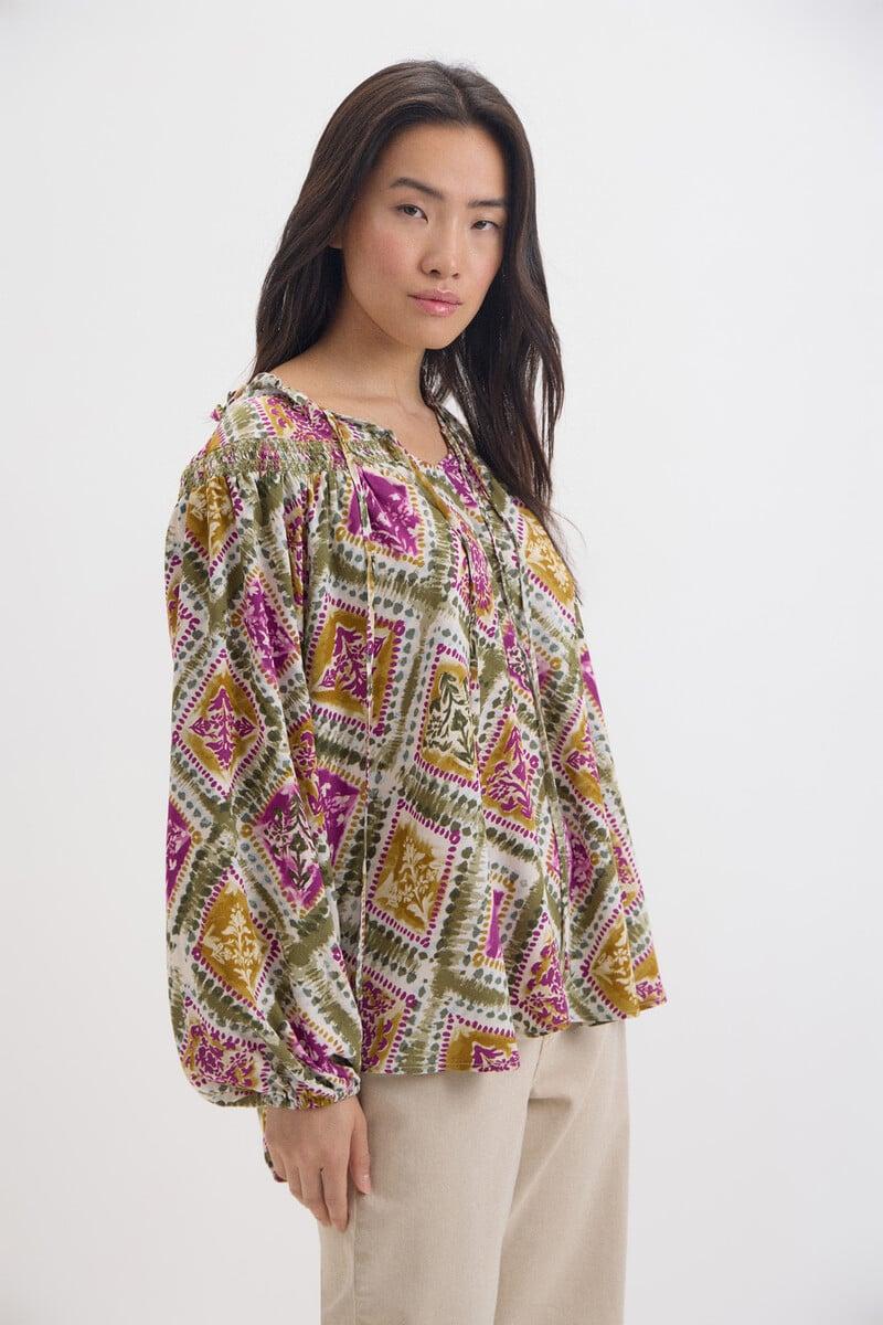 Cortefiel Blusa Estampada