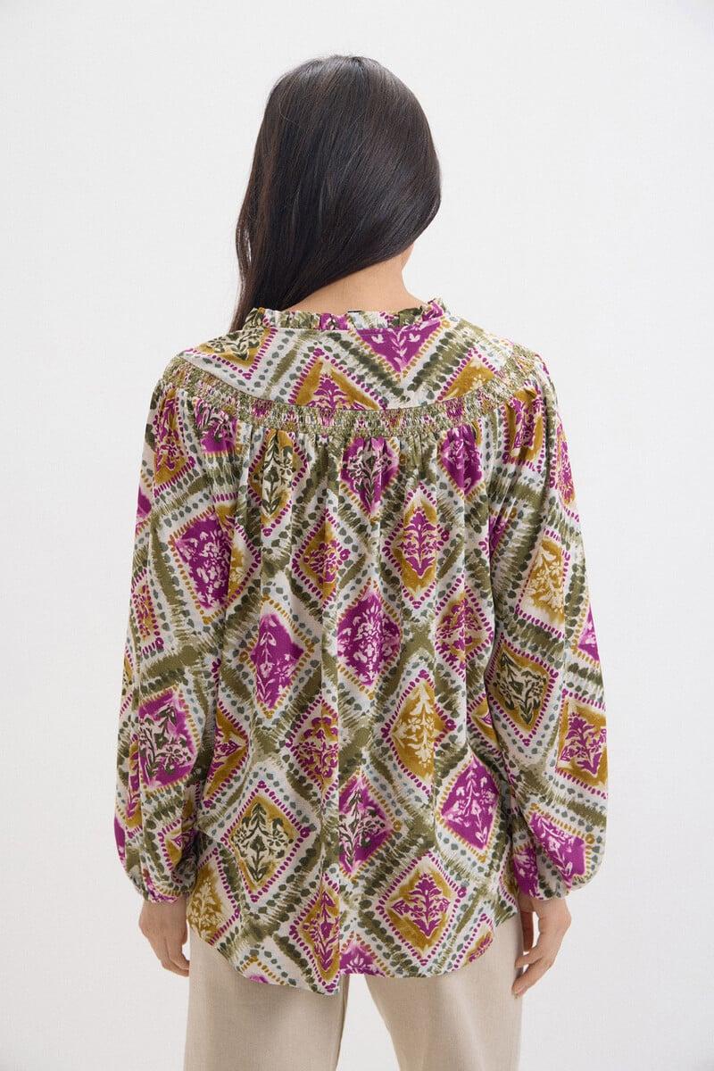 Cortefiel Blusa Estampada