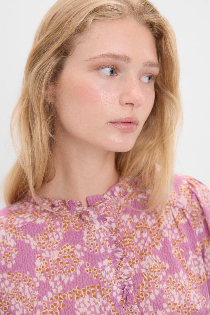 Cortefiel Blusa Estampada Mancha Animal