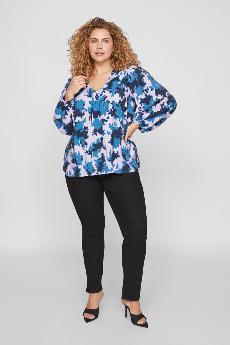 Cortefiel Blusa Estampada Manga Larga Curvy